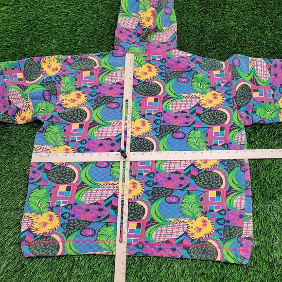 Vintage Boho Hippie Hoodie Womens Large 25x25 Baggy Boxy - Picture 6 of 10